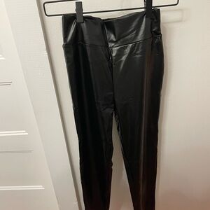 BB Dakota Black Faux Leather Pants